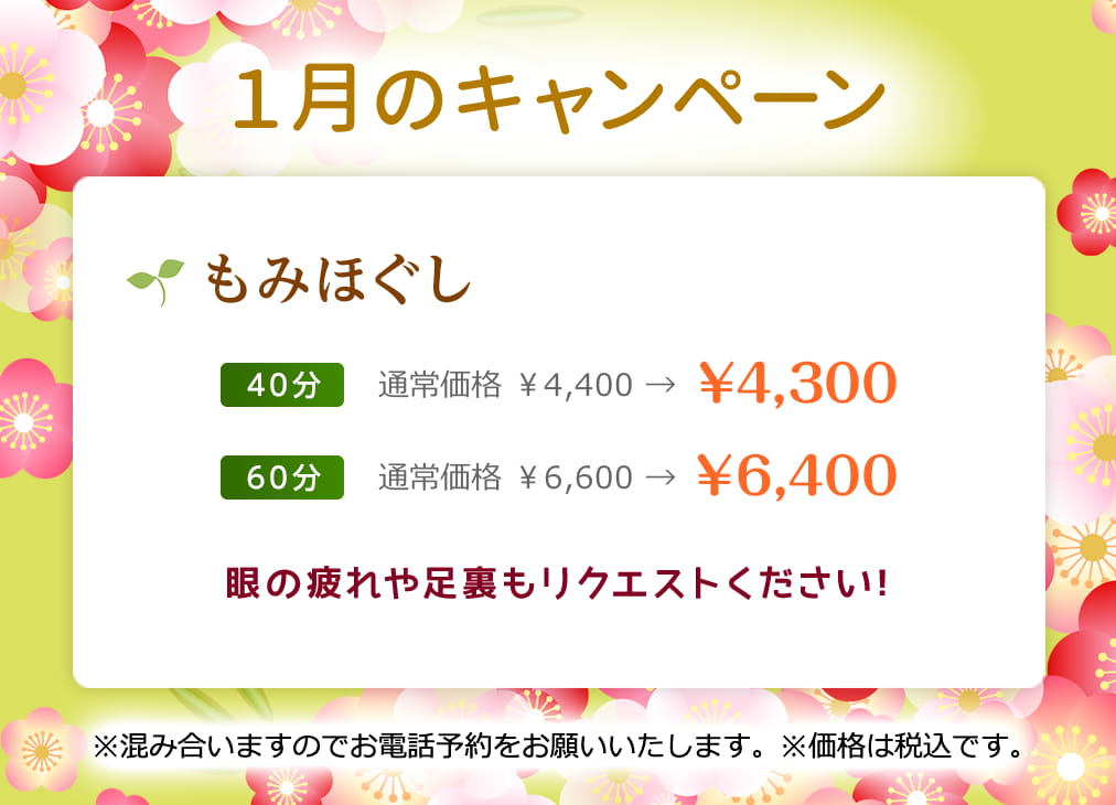 1月のキャンペーン！